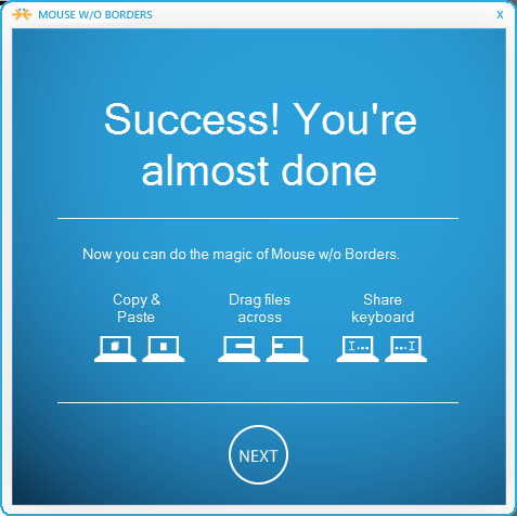 Mouse without Borders готова к работе сразу же после установки
