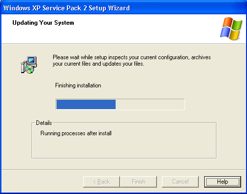 Установка Service pack 2