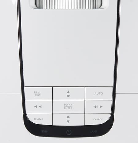 DLP-проектор BenQ W1200, контрольная панель с кнопками и индикаторами состояния DLP-проектор BenQ W1200, контрольная панель с кнопками и индикаторами состояния