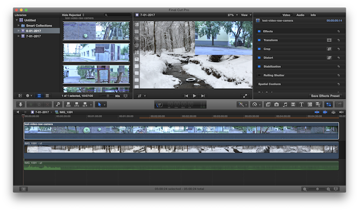Скриншот программы Final Cut Pro X