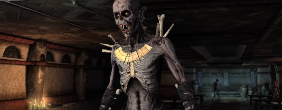 Разработчики фанатского ремейка Morrowind на движке Skyrim показали жутковатую нежить