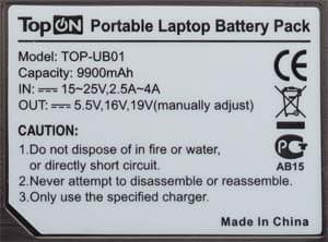 TOP-UB01: параметры TOP-UB01: параметры