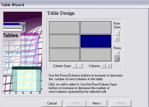 Table Wizard - простое и мощное средство создания таблиц