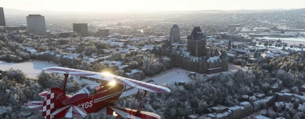 В Microsoft Flight Simulator выпал снег