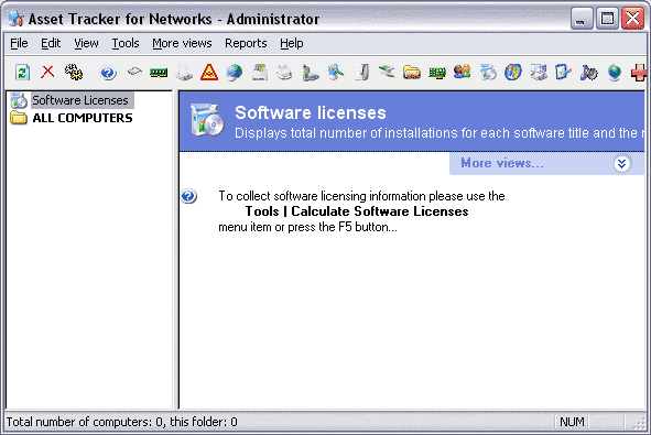 Главное окно Assest Tracker