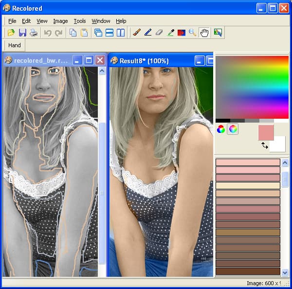 Рабочее окно Recolored