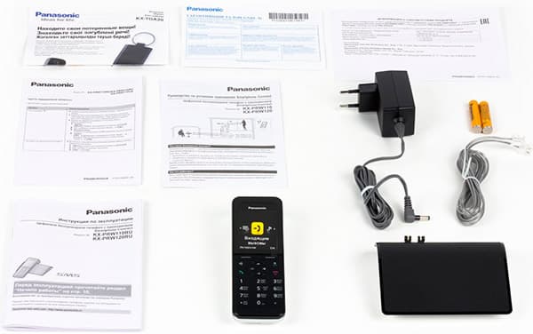 Комплектация DECT-телефона Panasonic KX-PRW120RU