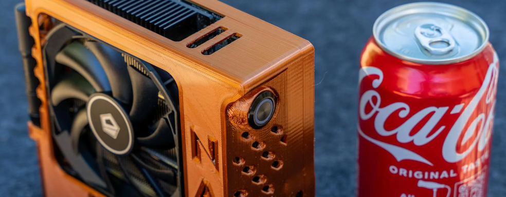 Энтузиаст собрал ПК размером с банку газировки. Он способен запустить Cyberpunk 2077