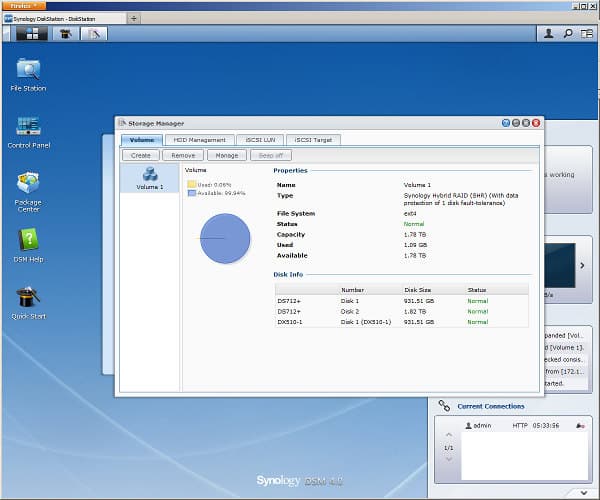 Настройка Synology DX510 Настройка Synology DX510
