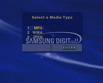 Select media dialog