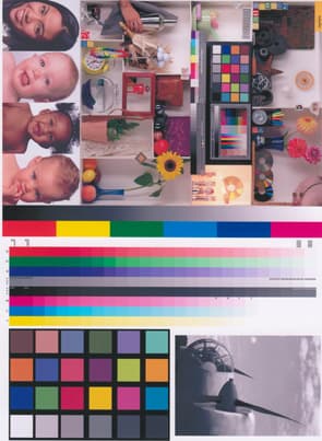 Составная мишень для оценки точности цветопередачи 