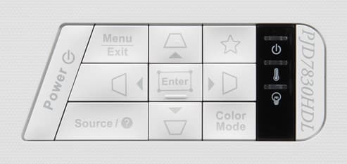 DLP-проектор ViewSonic PJD7830HDL, контрольная панель