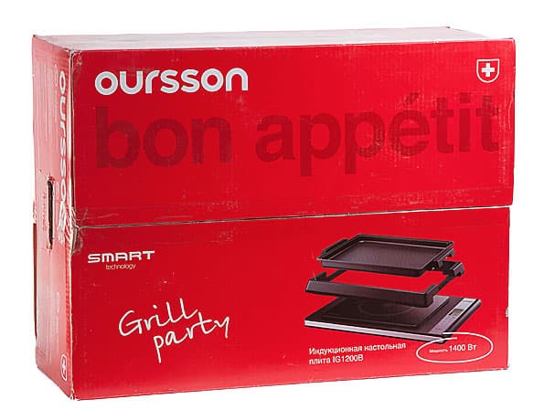 Индукционная плита с грилем Oursson IG1200B/BL