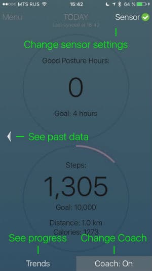 Скриншот приложения Lumo Lift Скриншот приложения Lumo Lift