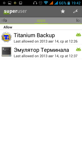 Обзор Jiayu G4. Скриншоты. Superuser
