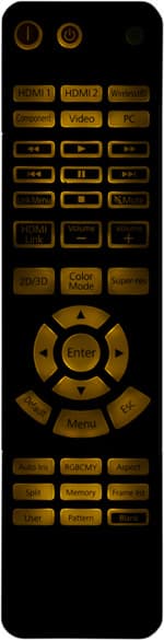 Проектор Epson EH-TW9000, подсветка пульта ДУ