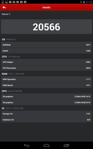 Производительность Google Nexus 7 второго поколения