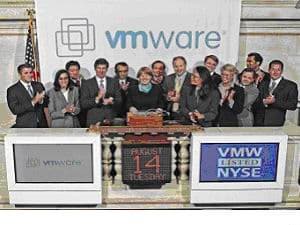 Руководство компаний EMC и VMware во главе с Дианой Грин (Diane Greene) во время проведения IPO