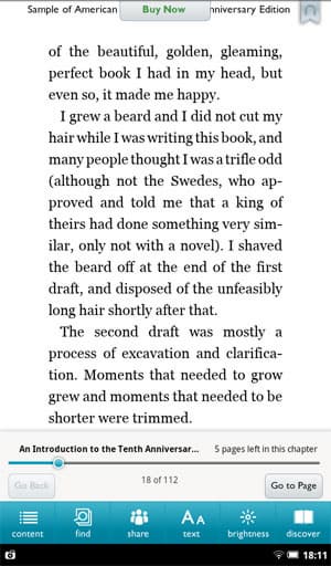 Скриншот Nook Tablet