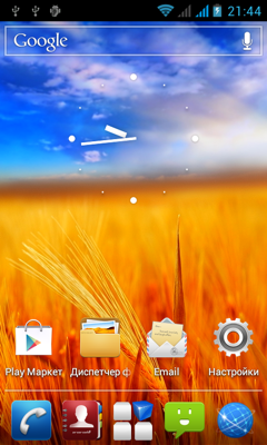Обзор ZTE V889M. Скриншоты. Основной экран системы