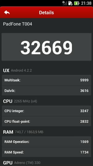 Скриншот Asus The new Padfone Infinity