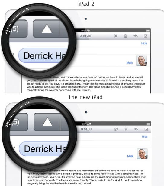 Экраны планшетов iPad 2 и The New iPad