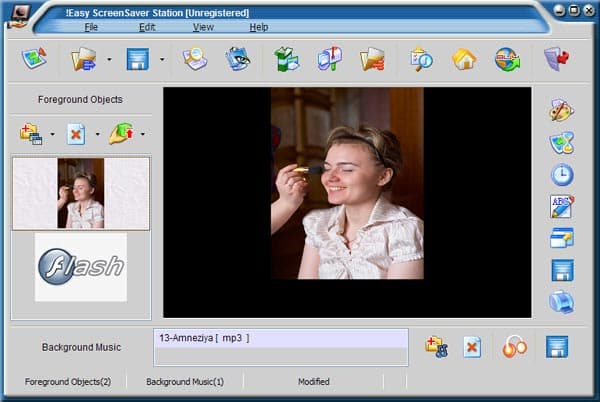 Рабочее окно Easy ScreenSaver Station