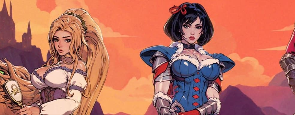 Reimagining Disney Princess Images. Swords & Slippers Action Game Announced