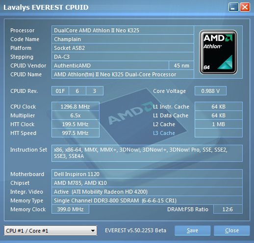 ноутбук Dell Inspiron 1120