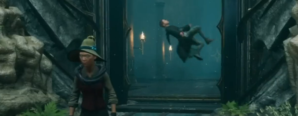 Насколько проработана физика в Hogwarts Legacy — показывает летающий белый мужчина и темнокожая девушка с афро