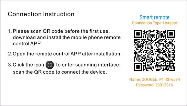 DLP-проектор Doogee Smart Cube P1, меню
