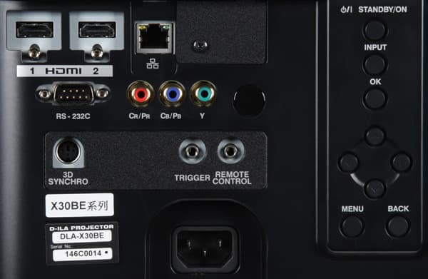 Проектор JVC DLA-X30B, интерфейсы