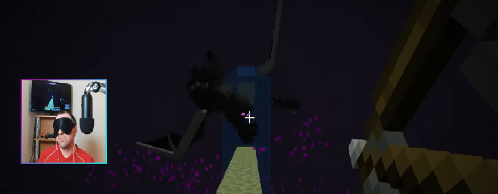 Minecraft прошли с закрытыми глазами и без аудиопомощи всего за 33 минуты