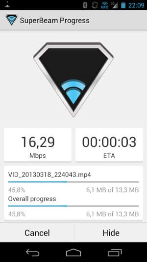 Обмен данными в SuperBeam Обмен данными в SuperBeam