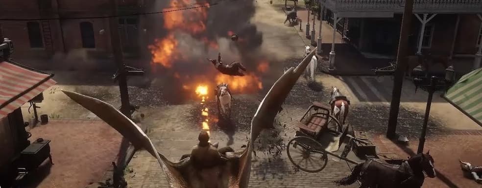 Герой Red Dead Redemption 2 сможет оседлать огнедышащую летучую мышь