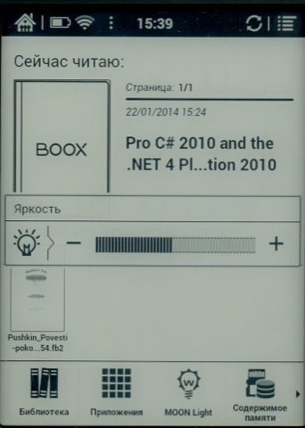 Обзор Onyx Boox i63ML Maxwell и i62ML Аurora. Скриншоты. Настройка яркости подсветки