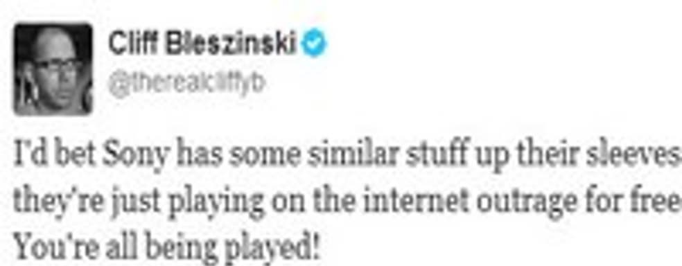 Cliff Bleszinski утверждает, что Sony водит всех за нос