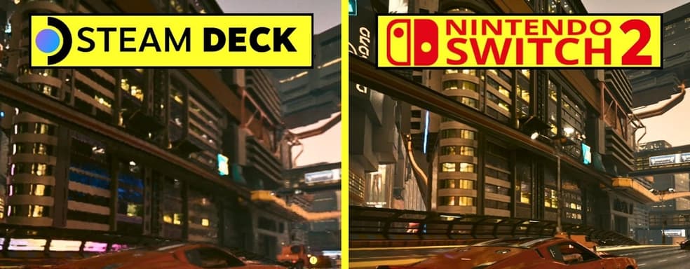 Сравнение Cyberpunk 2077 на Switch 2 и Steam Deck. Какое устройство справится лучше?