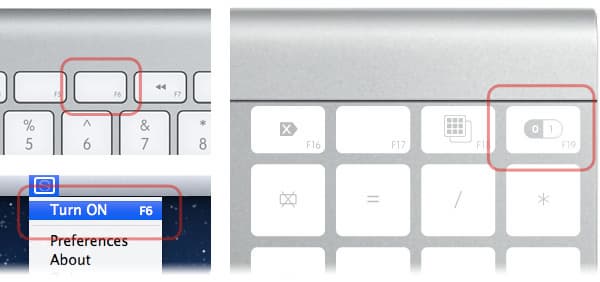 Способы переключения функциональности Magic Numpad