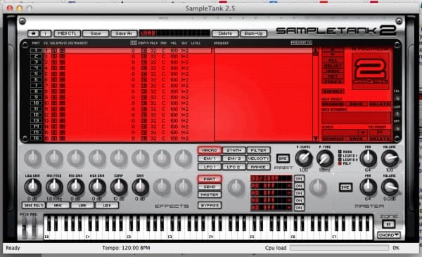 Программа Sampletank на OS X
