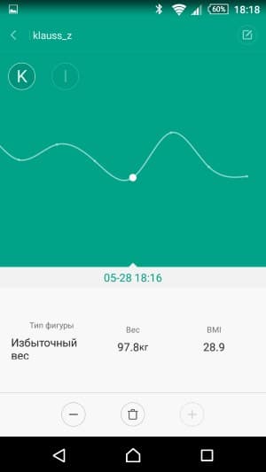 Приложение Xiaomi Mi Smart Scale