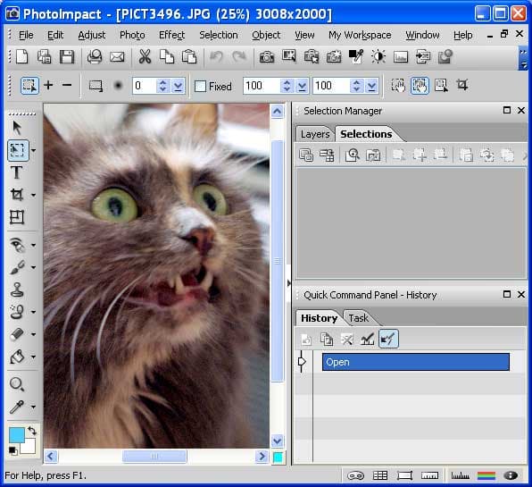 Рабочее окно Ulead Photoimpact