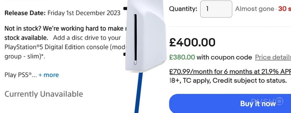 Дисковод для PS5 Pro практически недоступен в магазинах Великобритании. Перекупщики продают его намного дороже