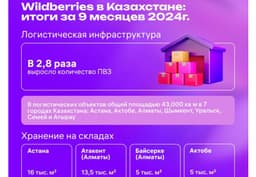 В 2024 году продажи казахстанских предпринимателей на Wildberries выросли на 67%