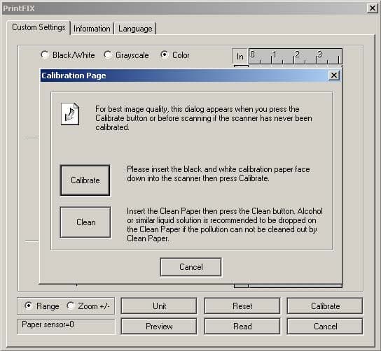 Travel Scan 660 калибровка