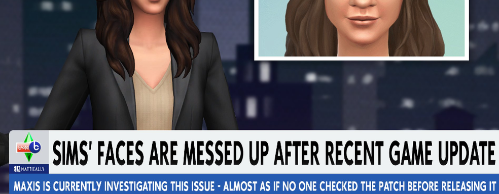 Патч The Sims 4 сломал зубы и лица персонажам