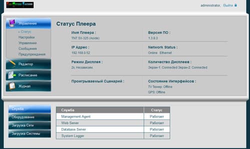 Система видеотрансляции TNTv Digital Signage
