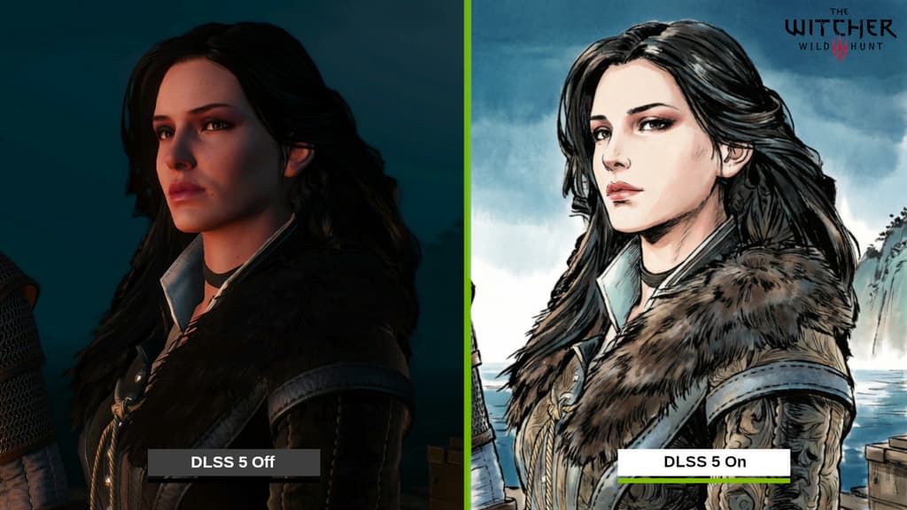 Скриншот The Witcher 3 → ИИ-стилизация аниме-фильтра. Иллюстрация редакции. Логотип игры и персонаж из The Witcher 3: Wild Hint принадлежит CD Projekt RED.
