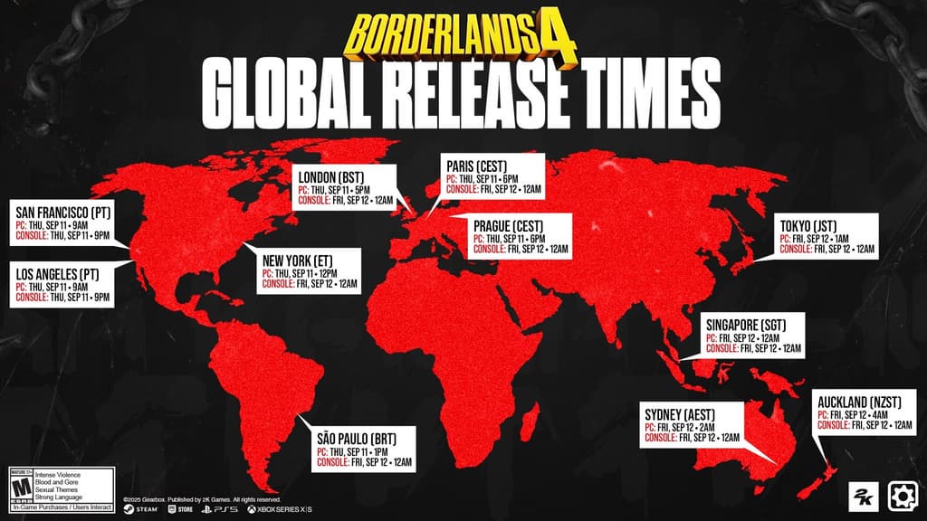 Время запуска&nbsp;Borderlands 4