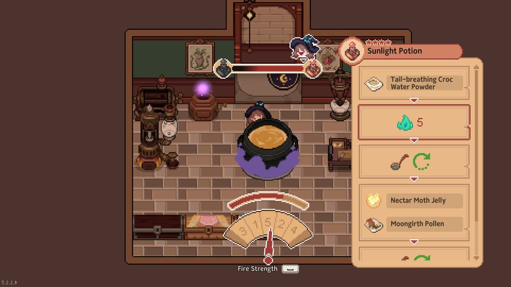 Cooking in a cauldron